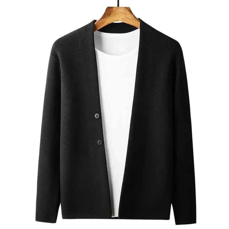 Roupas Masculinas Suéteres Para Homens Cardigan Malha Manga Longa