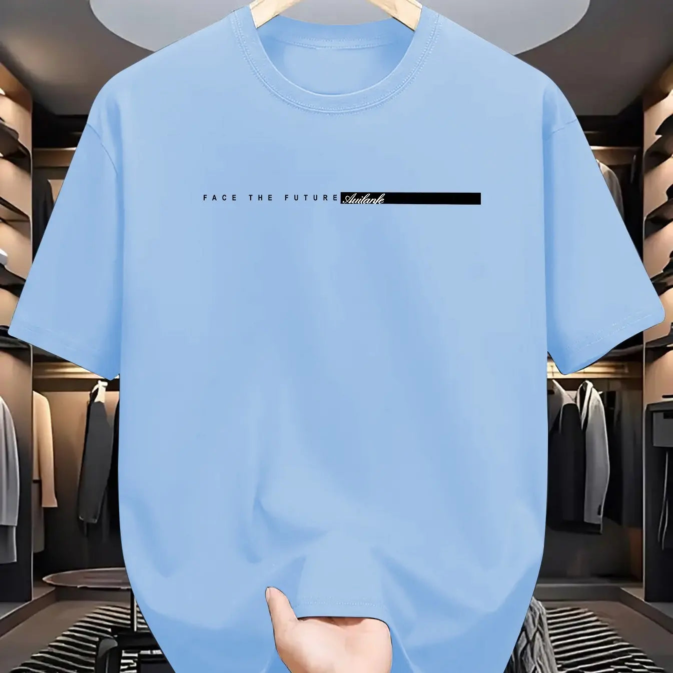 Camiseta Masculina de Verão 100% Algodão Casual Estilo High Street