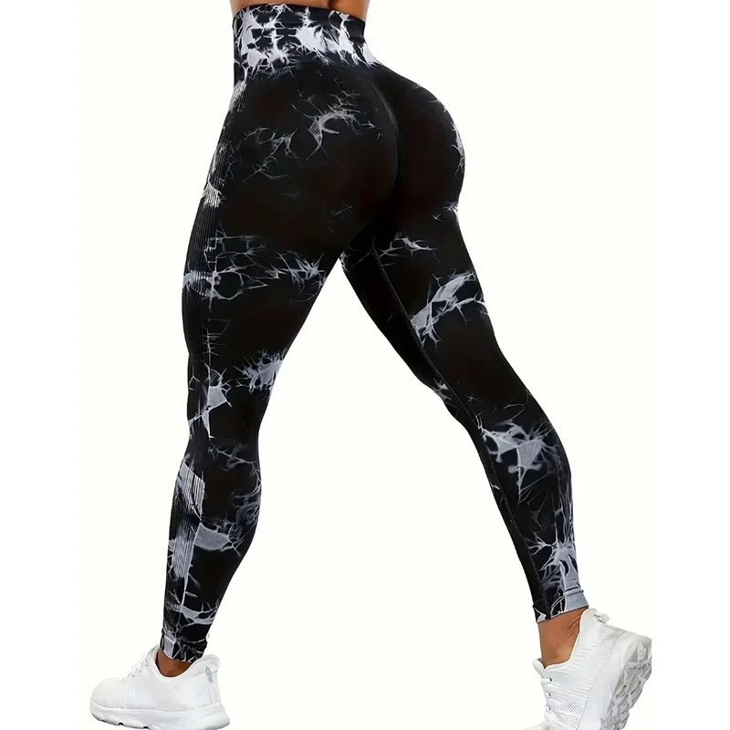 Calças De Ioga Femininas Leggings Esportivas Sem Costura Cintura Alta Push Up Meia-Calça Feminina Fitness