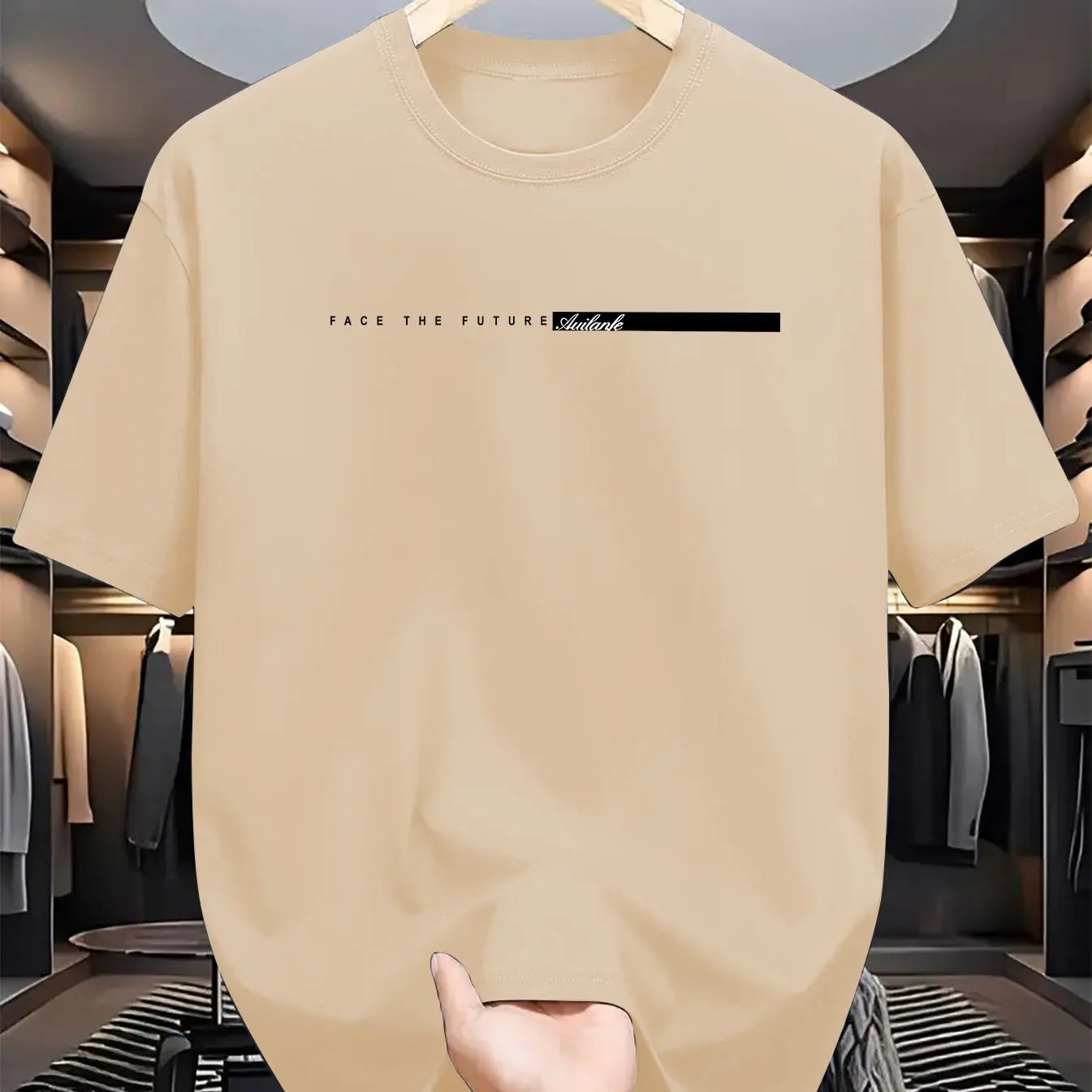 Camiseta Masculina de Verão 100% Algodão Casual Estilo High Street