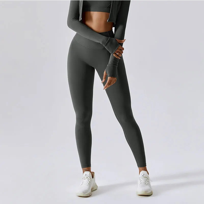 Calças De Ioga Sem Linha T Leggings Esportivas De Nylon Para Mulheres Calças