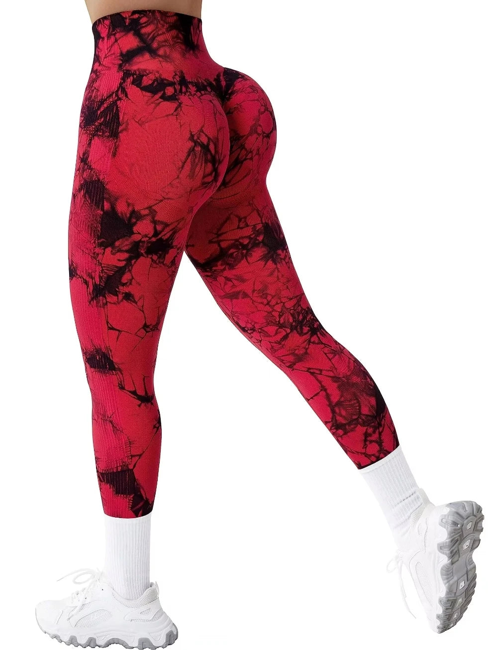 Calças De Ioga Femininas Leggings Esportivas Sem Costura Cintura Alta Push Up Meia-Calça Feminina Fitness