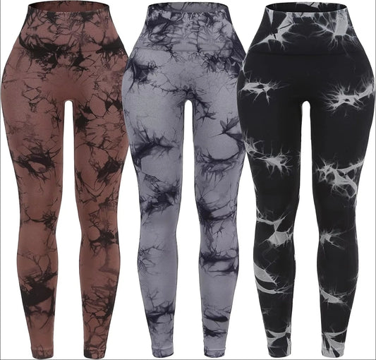 Calças De Ioga Femininas Leggings Esportivas Sem Costura Cintura Alta Push Up Meia-Calça Feminina Fitness
