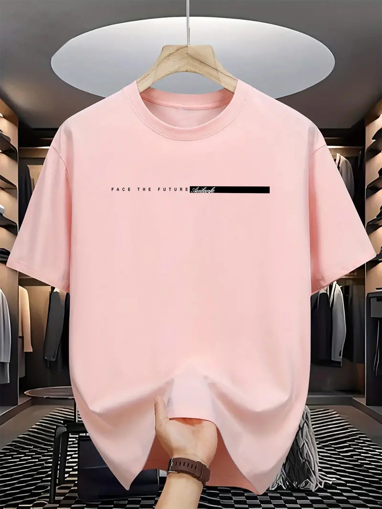 Camiseta Masculina de Verão 100% Algodão Casual Estilo High Street