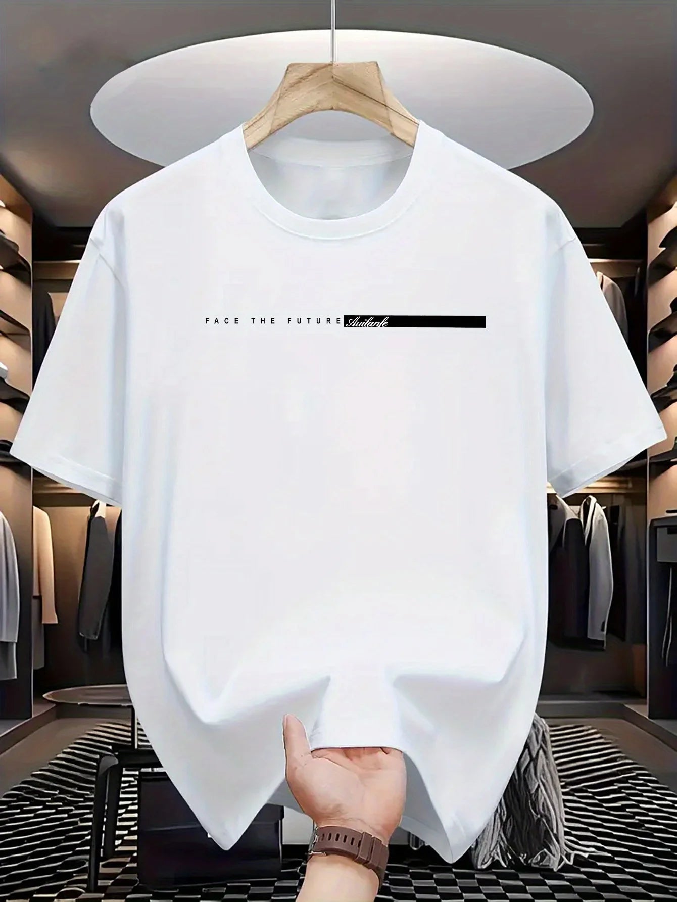 Camiseta Masculina de Verão 100% Algodão Casual Estilo High Street