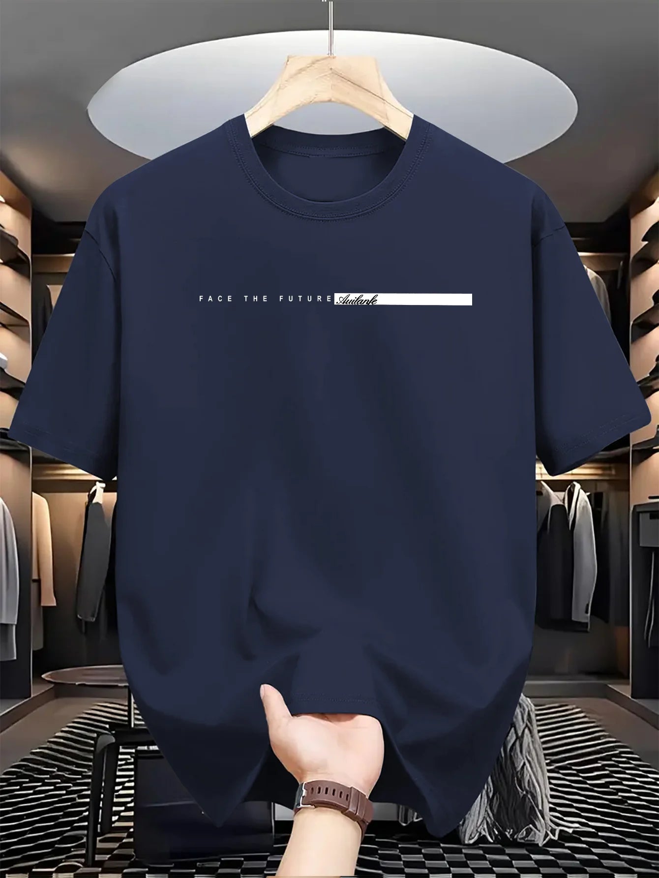 Camiseta Masculina de Verão 100% Algodão Casual Estilo High Street