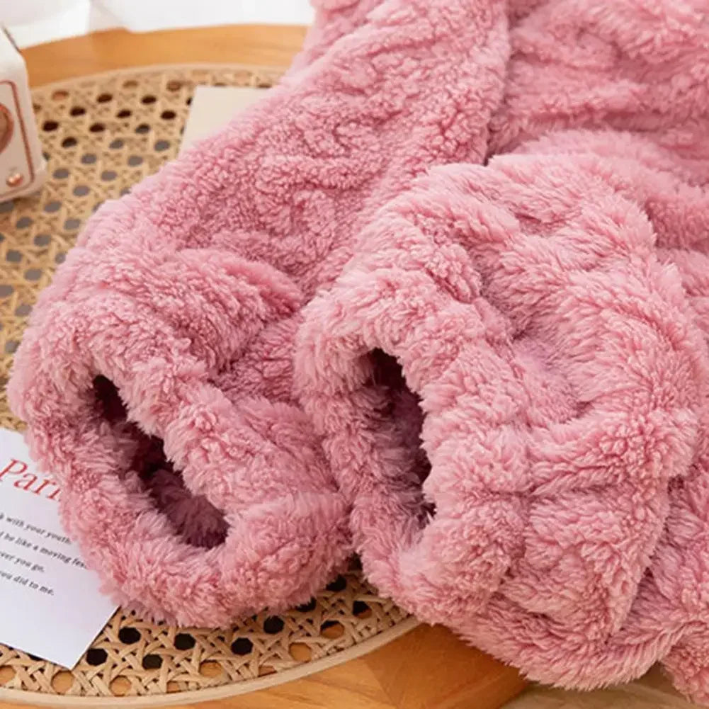 Calças De Pijama De Veludo Feminina De Inverno Calças Térmicas E Cashmere