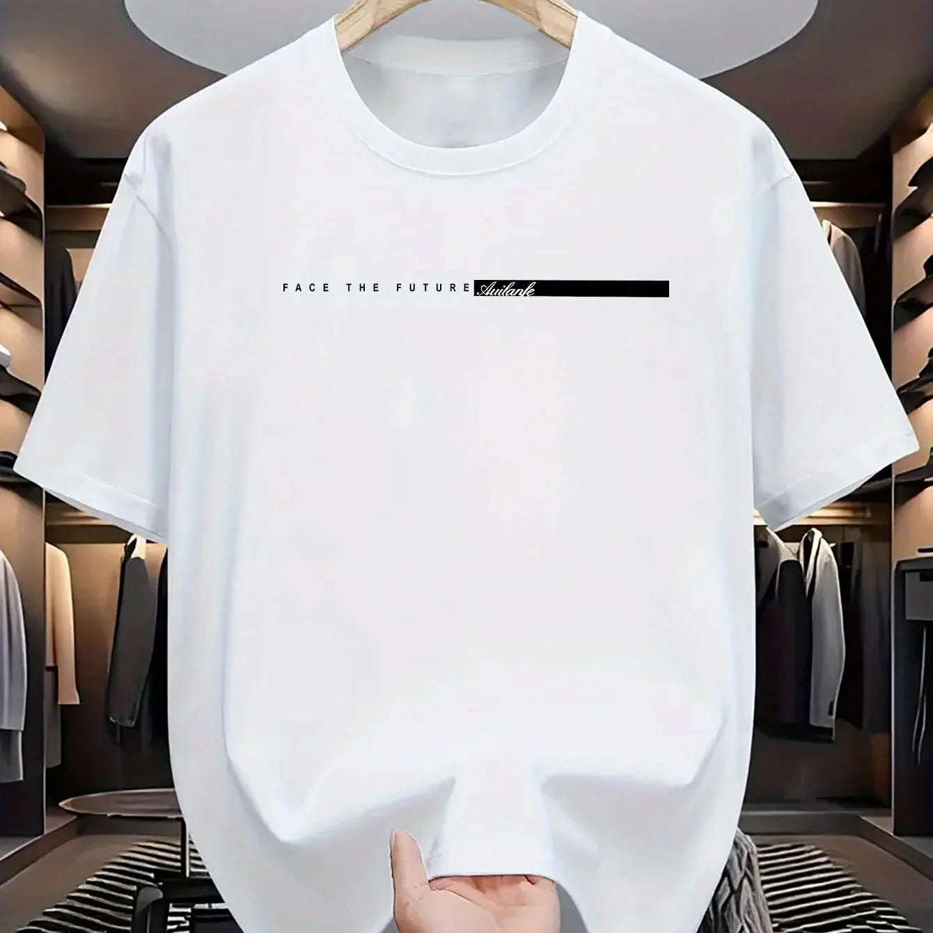 Camiseta Masculina de Verão 100% Algodão Casual Estilo High Street