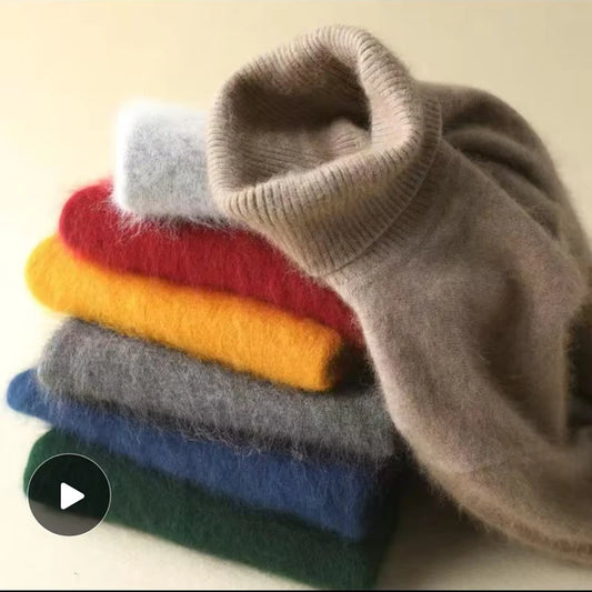 Suéter Masculino 100% Vison Caxemira Gola Alta