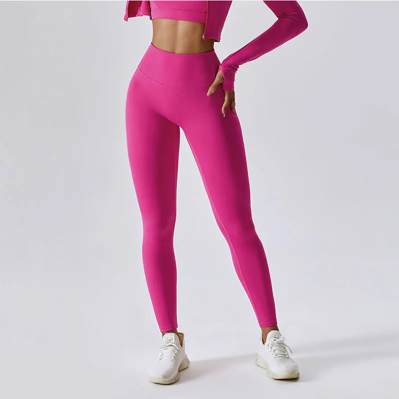 Calças De Ioga Sem Linha T Leggings Esportivas De Nylon Para Mulheres Calças