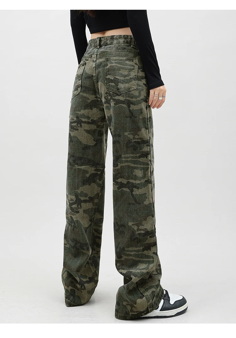 Calça Jeans Camuflada Vintage  Casual