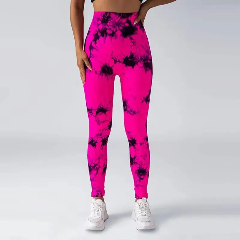 Calças De Ioga Femininas Leggings Esportivas Sem Costura Cintura Alta Push Up Meia-Calça Feminina Fitness