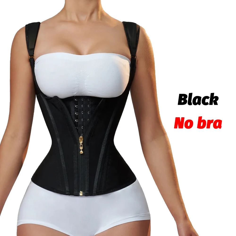 Modelador De Cintura Espartilho Cintas Colombianas Modelador Corporal Controle De Barriga Bustiê Feminino