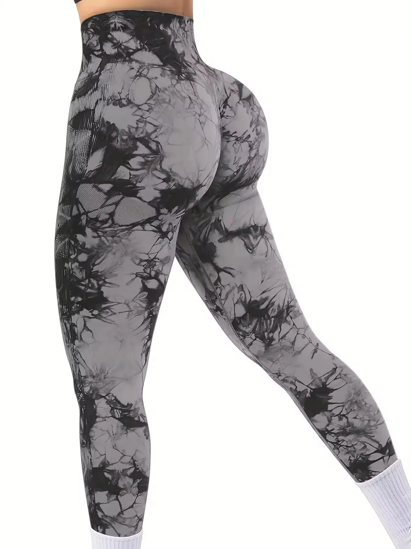 Calças De Ioga Femininas Leggings Esportivas Sem Costura Cintura Alta Push Up Meia-Calça Feminina Fitness