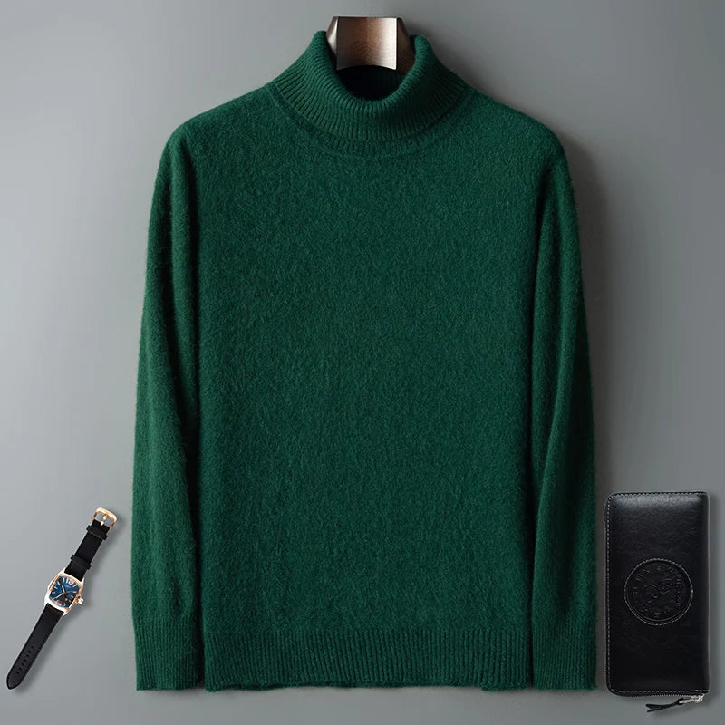 Suéter Masculino 100% Vison Caxemira Gola Alta